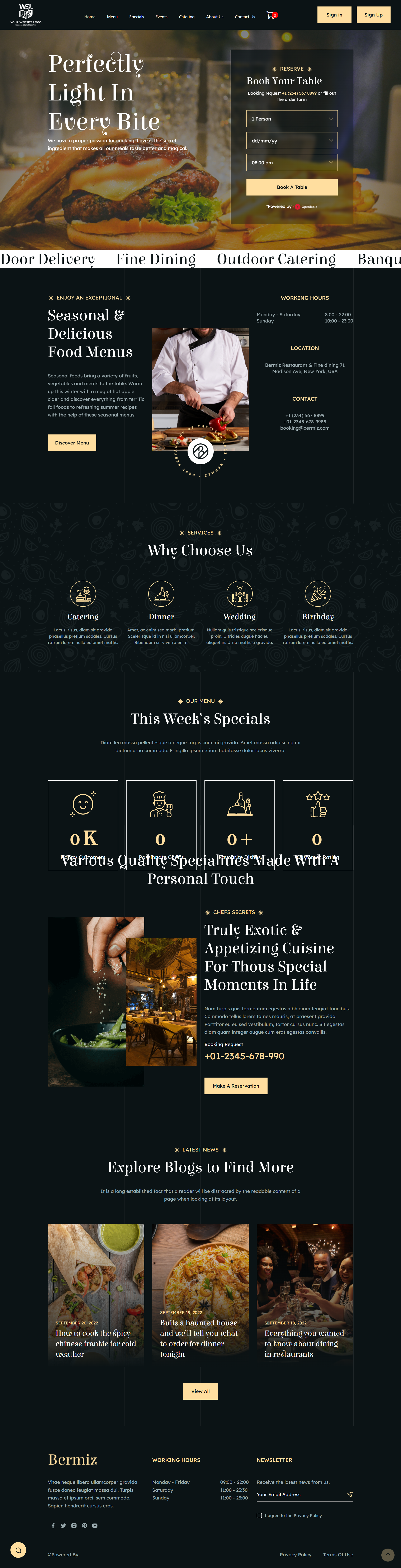 Template 9 Bermiz Black Catering